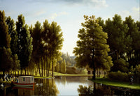 The Park at Mortefontaine by Jean-Joseph-Xavier Bidauld — hand-painted botanical oil painting reproduction on canvas