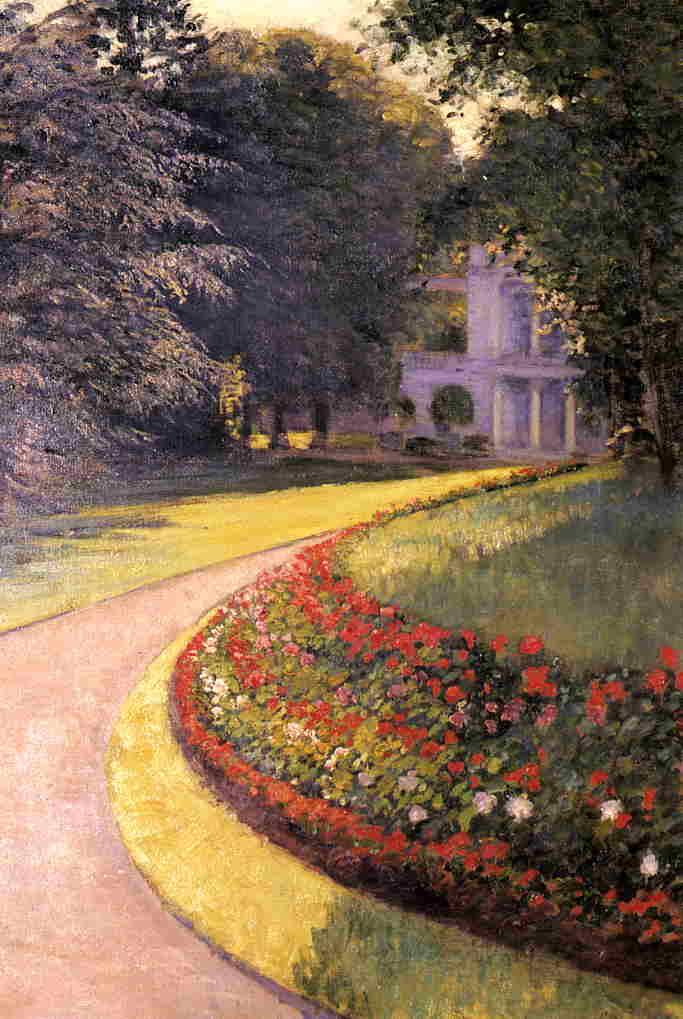 The Park at Yerres by Gustave Caillebotte — hand-painted botanical oil painting reproduction on canvas