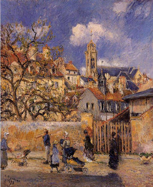 The Park in Charrettes, Pontoise - Camille Pissarro