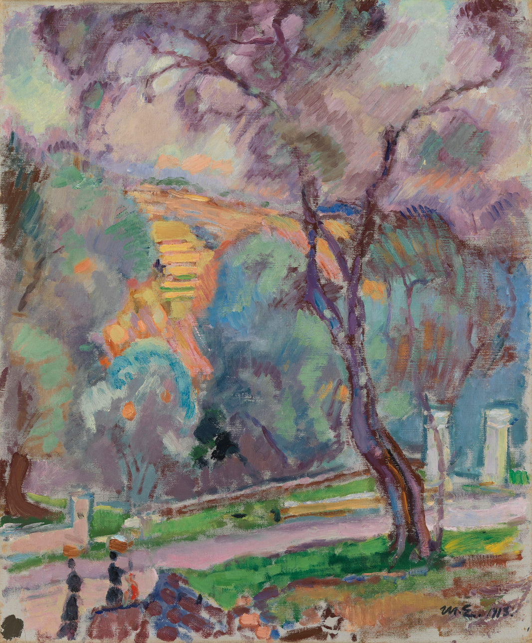 The Park View from San Remo by Magnus Enckell — hand-painted abstract oil painting reproduction on canvas