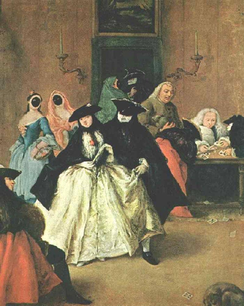 The Parlour by Pietro Longhi — hand-painted portrait oil painting reproduction on canvas