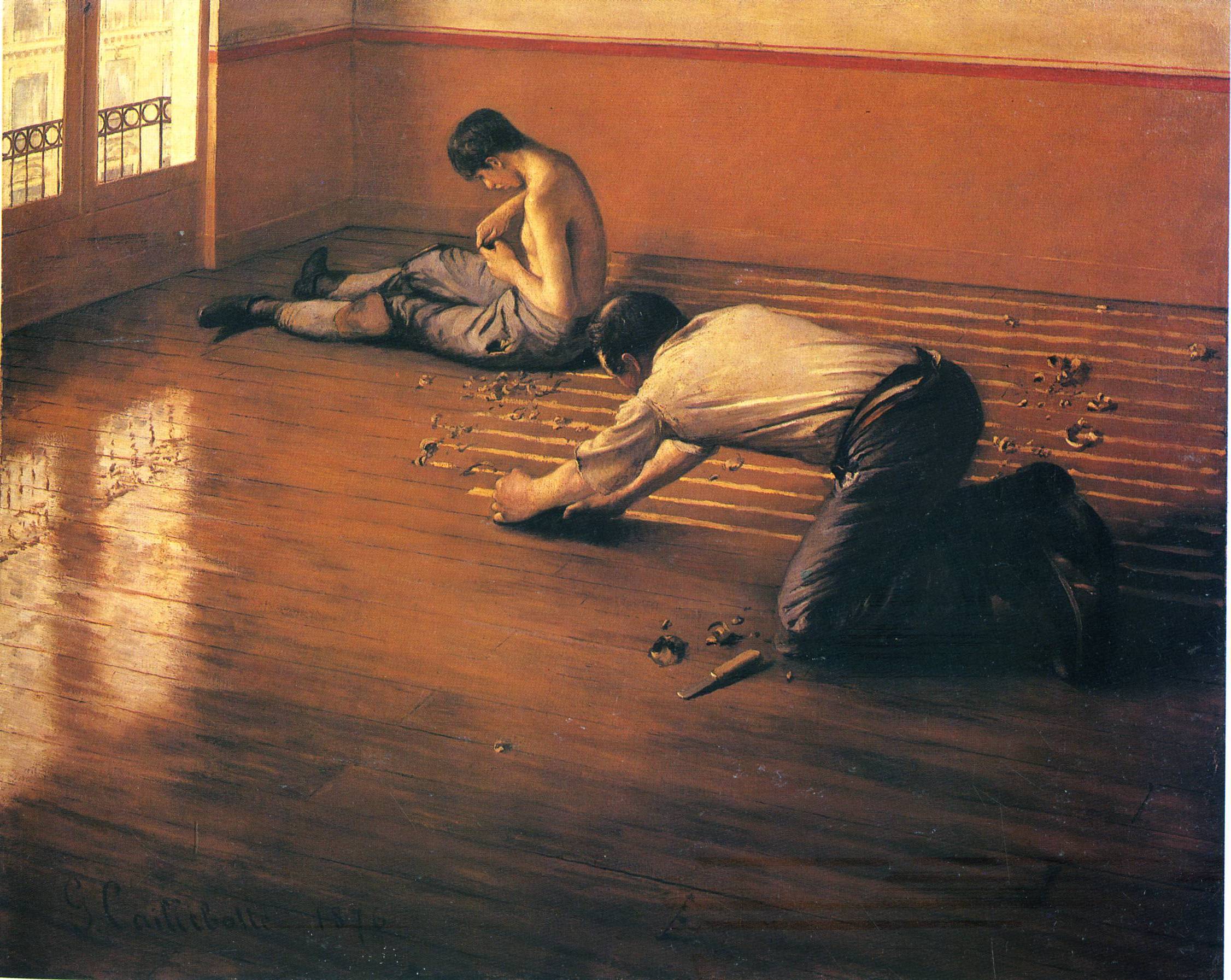 The Parquet Planers - Gustave Caillebotte