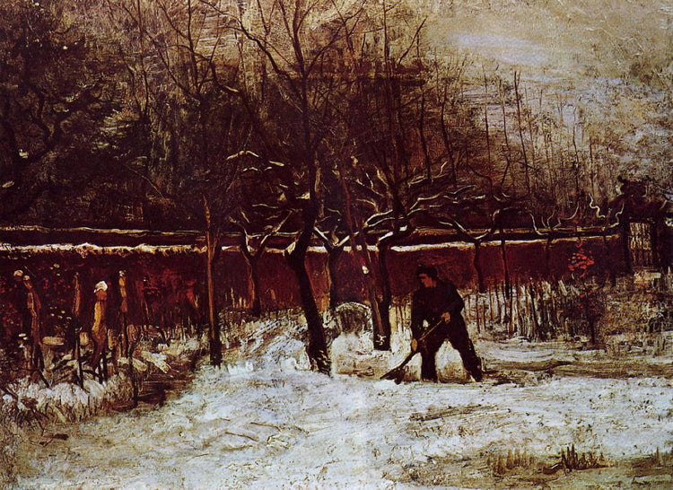 The Parsonage Garden at Nuenen in the Snow - Vincent van Gogh