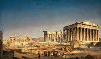 The Parthenon by Ippolito Caffi — hand-painted architectural oil painting reproduction on canvas