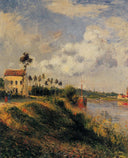 The Path from Halage, Pontoise by Camille Pissarro — seascapes oil painting wall art, Impressionism