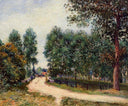 The Path from Saint Mammes, Morning by Alfred Sisley — hand-painted botanical oil painting reproduction on canvas