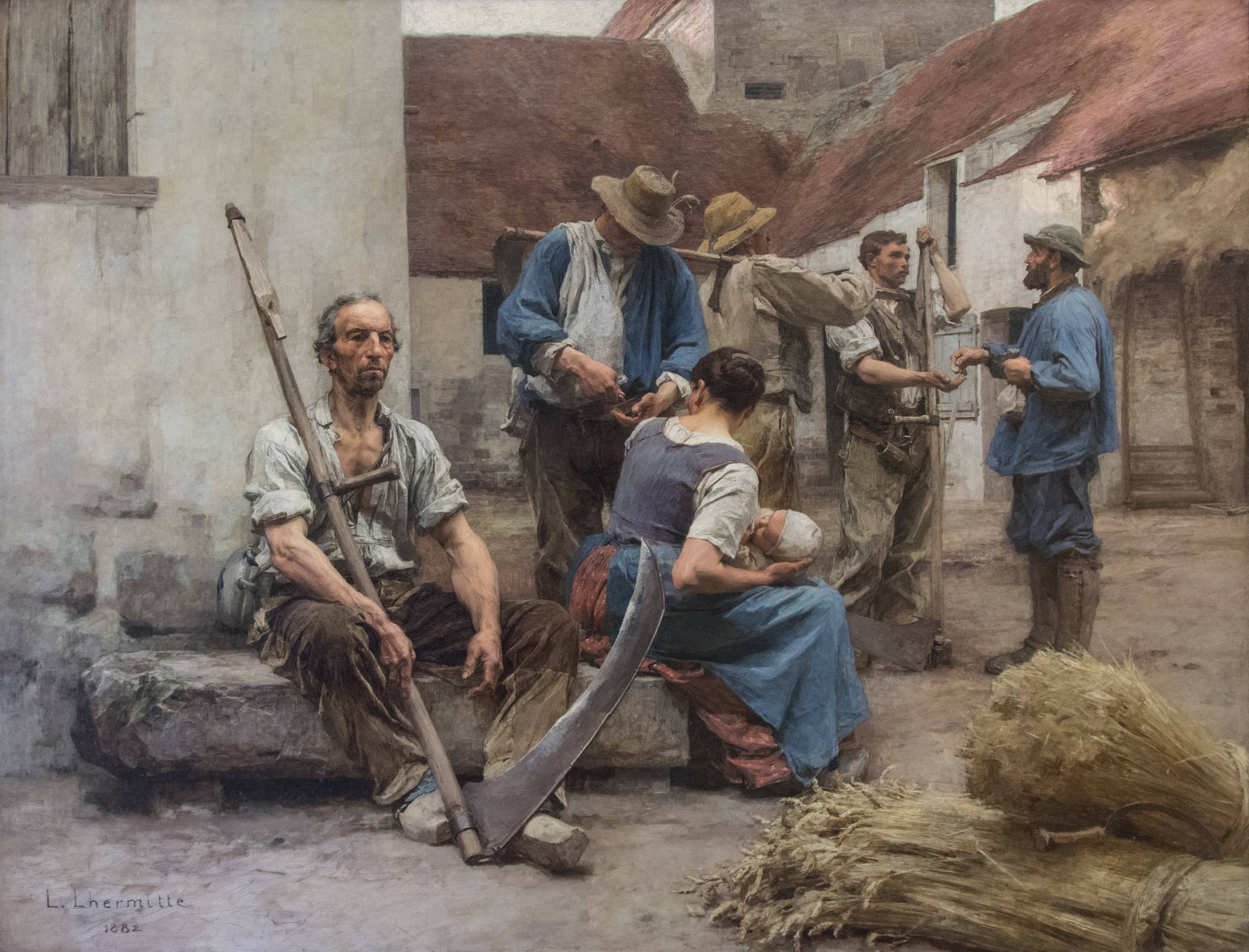 The pay of the harvesters - Léon Augustin Lhermitte