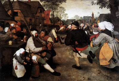 The Peasant Dance by Pieter Bruegel the Elder — oil painting reproduction