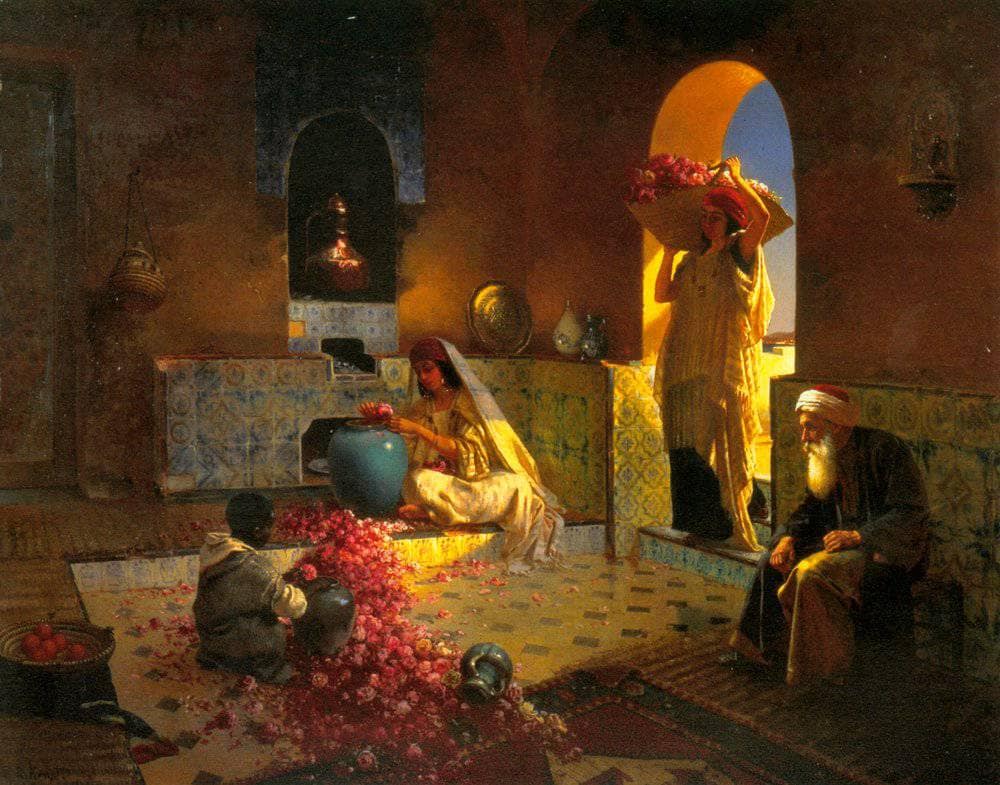 The Perfume Maker by Rudolf Ernst — hand-painted cultural oil painting reproduction on canvas