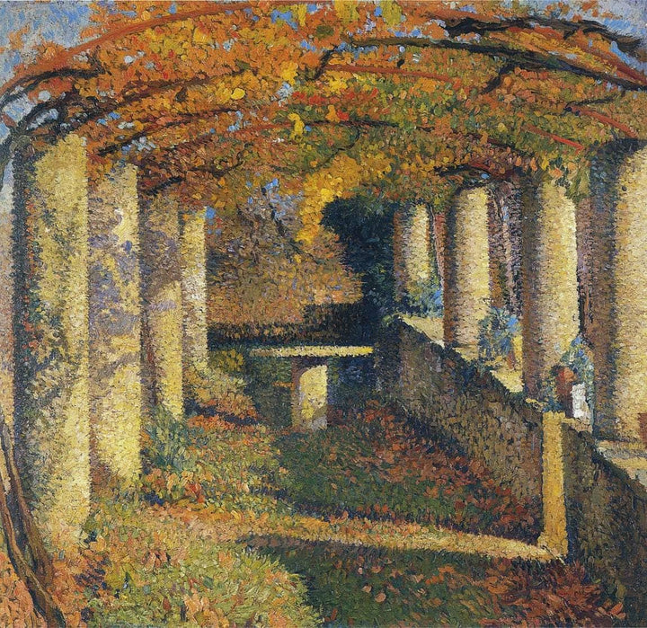 The Pergola in Marquayrol by Henri Martin — hand-painted botanical oil painting reproduction on canvas