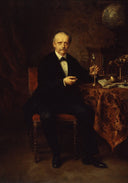 The physicist Hermann Von Helmholtz by Ludwig Knaus — male oil painting wall art, Realism