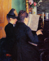 The Piano Lesson by Gustave Caillebotte — hand-painted portrait oil painting reproduction on canvas