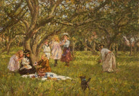 The Picnic by James Charles — hand-painted botanical oil painting reproduction on canvas
