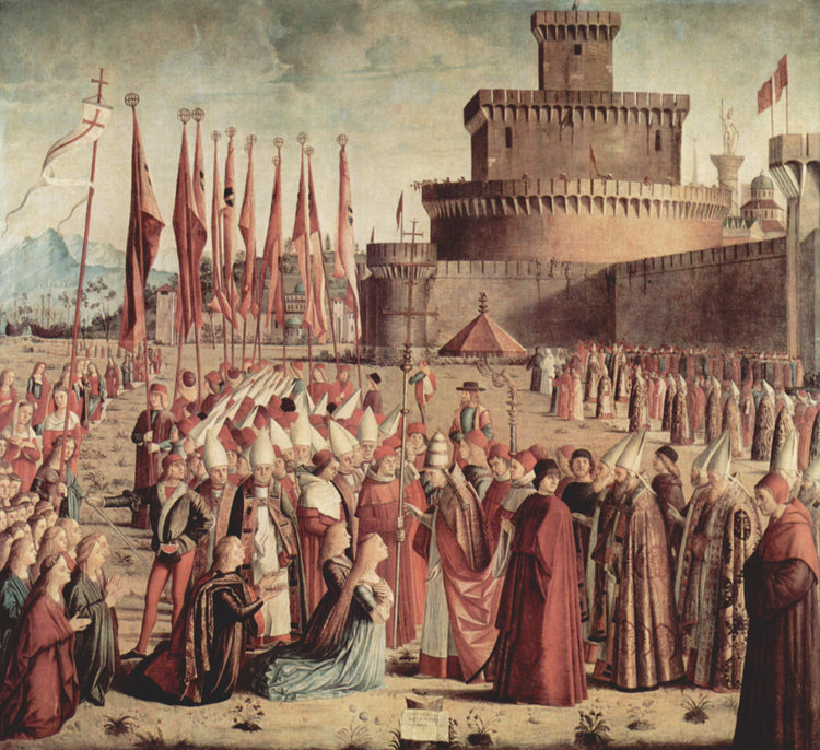 The Pilgrims Meet Pope Cyriac before the Walls of Rome - Vittore Carpaccio