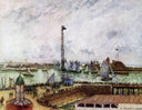 The pilot's jetty, Le Havre by Camille Pissarro — hand-painted architectural oil painting reproduction on canvas