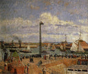 The Pilot's Jetty, Le Havre High Tide, Afternoon Sun by Camille Pissarro — hand-painted landscape oil painting reproduction on canvas