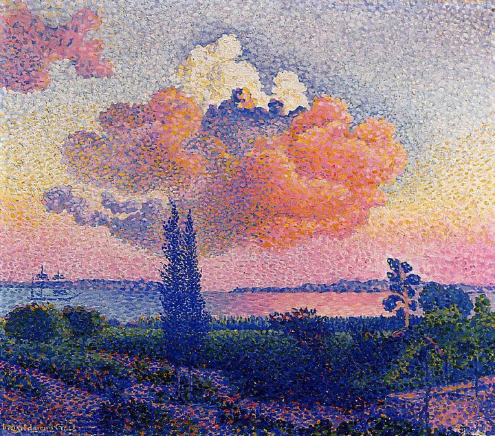 The Pink Cloud by Henri-Edmond Cross — hand-painted botanical oil painting reproduction on canvas