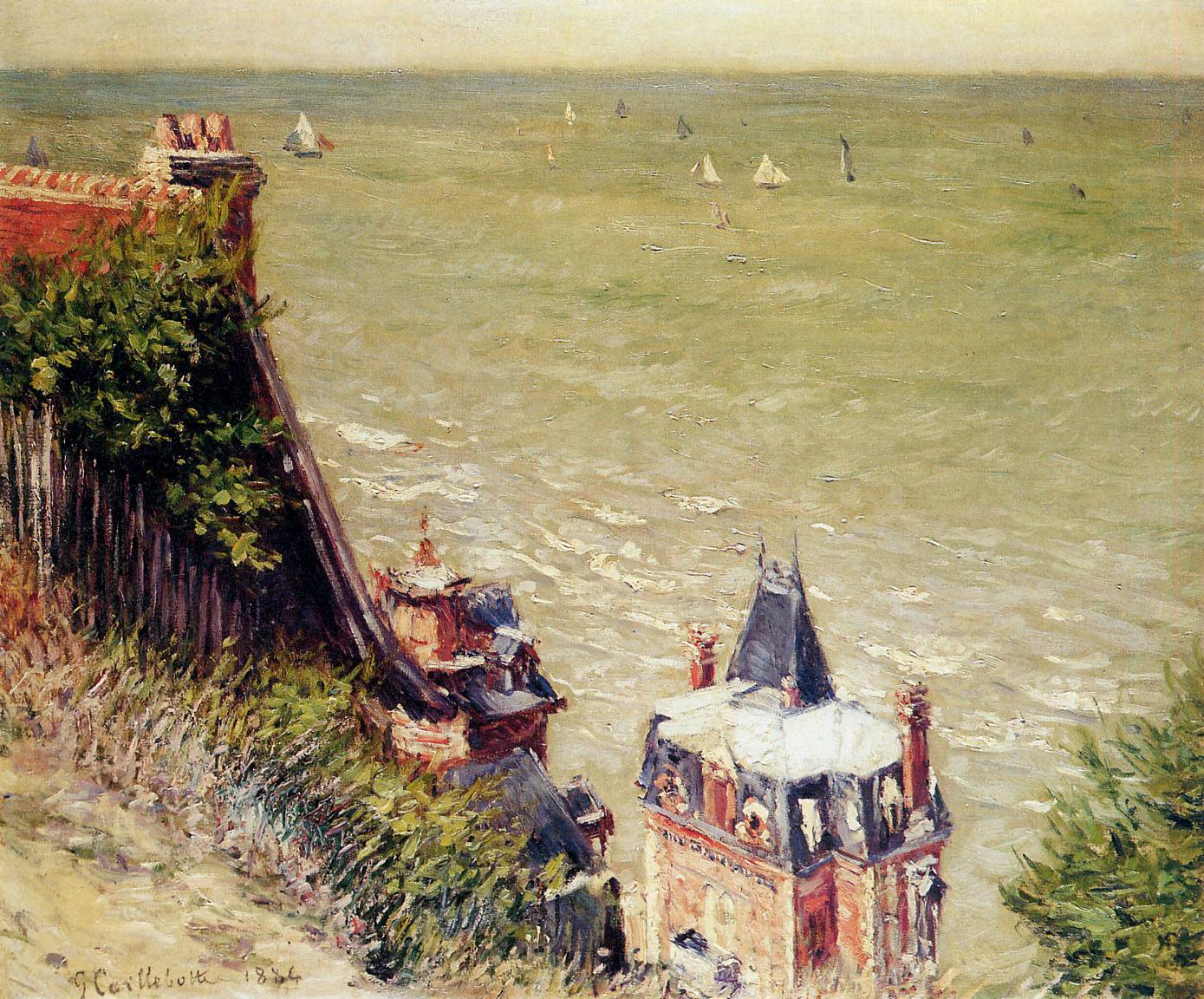 The Pink Villa at Trouville - Gustave Caillebotte