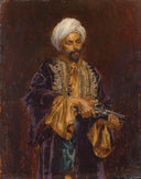The Pistol by Rudolf Ernst — male oil painting wall art, Orientalism