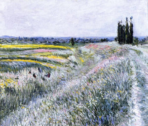 The Plain at Gennevilliers, Group of Poplars - Gustave Caillebotte