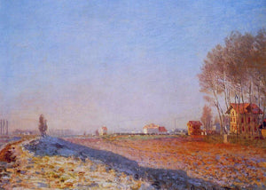 The Plain of Colombes, White Frost - Claude Monet