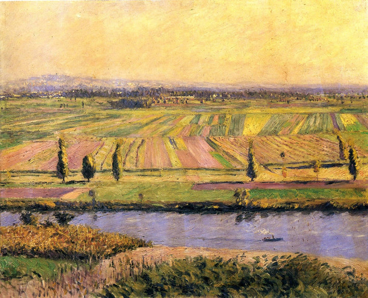 The Plain of Gennevilliers from the Hills of Argenteuil by Gustave Caillebotte — hand-painted landscape oil painting reproduction on canvas
