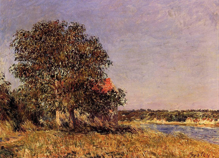 The Plain of Thomery and the Village of Champagne by Alfred Sisley — hand-painted botanical oil painting reproduction on canvas