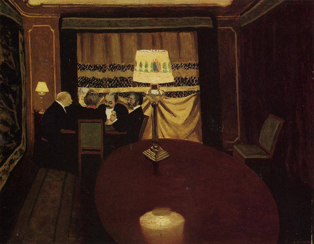 The Poker Game by Felix Vallotton — hand-painted eco oil painting reproduction on canvas
