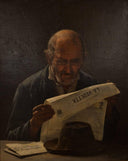 The Political Workman by Pasquale Celommi — hand-painted portrait oil painting reproduction on canvas