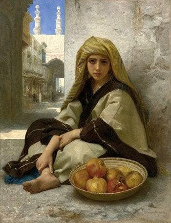 The Pomegranate Seller in entryway