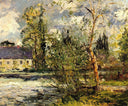 The Ponce Paper Factory on the Edge of the Sathe Woods by Maxime Maufra — rural oil painting wall art, Post Impressionism