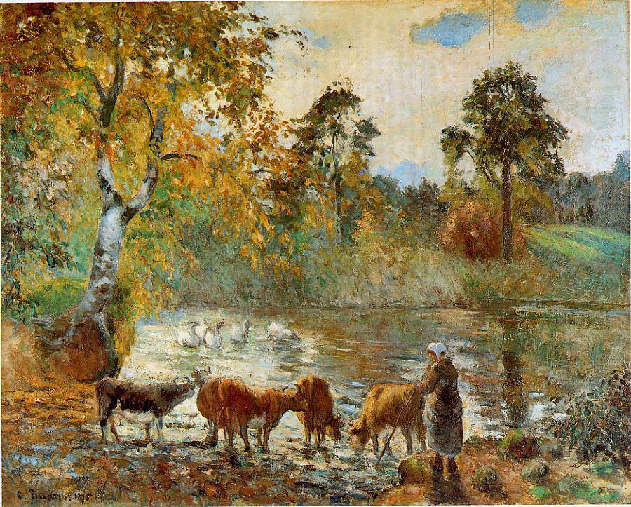 The Pond at Montfoucault - Camille Pissarro