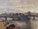The Pont Corneille, Rouen, Morning Effect by Camille Pissarro — seascapes oil painting wall art, Impressionism
