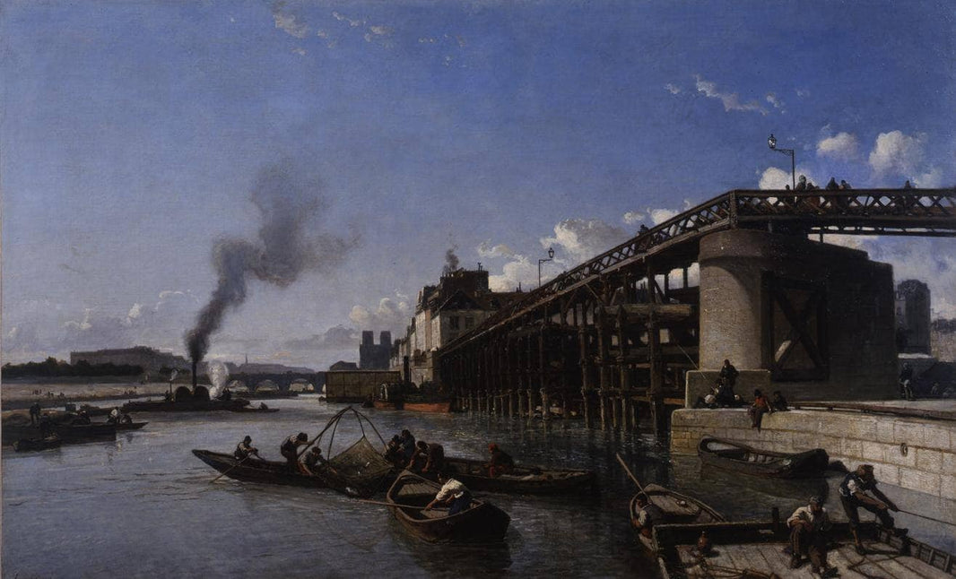 The Pont de l'Estacade by Johan Jongkind — hand-painted landscape oil painting reproduction on canvas