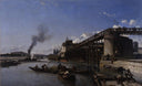 The Pont de l'Estacade by Johan Jongkind — river oil painting wall art, Realism