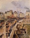 The Pont Neuf, Rainy Afternoon by Camille Pissarro — city oil painting wall art, Impressionism