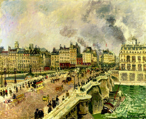 The Pont Neuf, Shipwreck of the Bonne Mere - Camille Pissarro