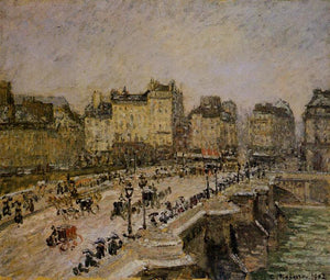 The Pont Neuf, Snow - Camille Pissarro