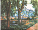 The Pool at Jas de Bouffan by Paul Cezanne — hand-painted botanical oil painting reproduction on canvas