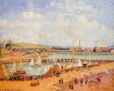The Port of Dieppe, the Dunquesne and Berrigny Basins High Tide, Sunny Afternoon in apartment