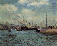 The Port of Havre by Maxime Maufra — hand-painted landscape oil painting reproduction on canvas