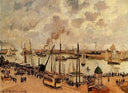 The Port of Le Havre by Camille Pissarro — ships oil painting wall art, Impressionism