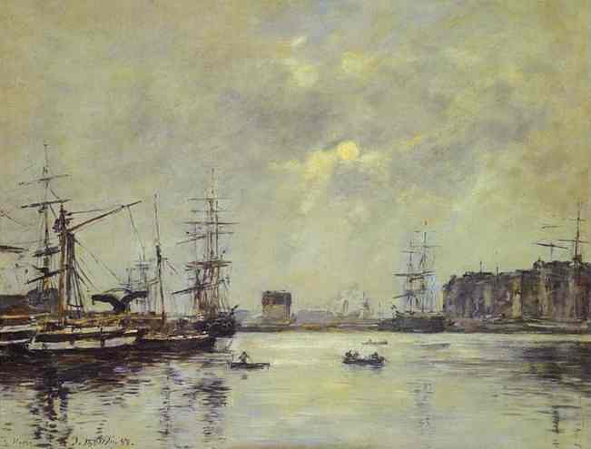 The Port of Le Havre (Dock of La Barre) - Eugene Boudin