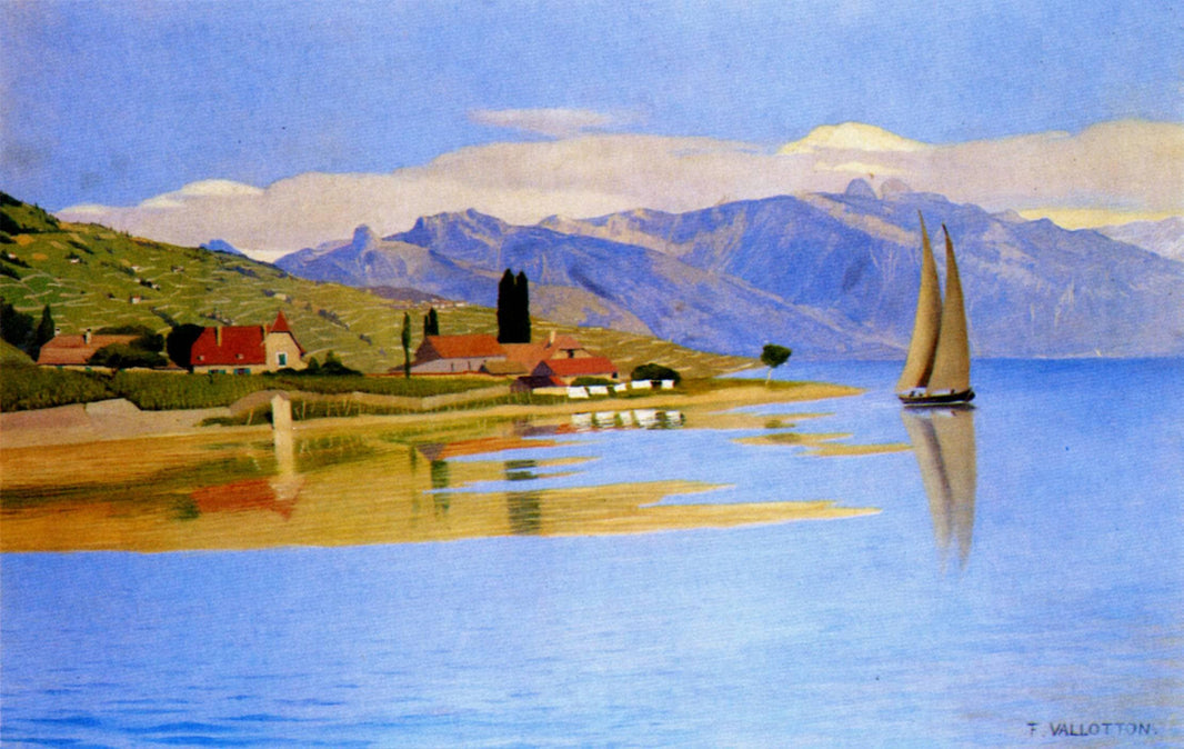 The Port of Pully by Felix Vallotton — hand-painted landscape oil painting reproduction on canvas