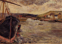 The Port Of Rouen by Paul Gauguin — hand-painted landscape oil painting reproduction on canvas