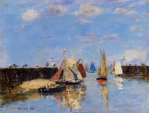 The Port of Trouville - Eugene Boudin