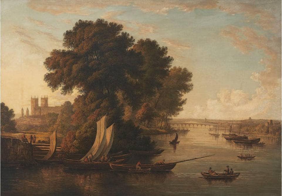 The Port of Westminster by John Glover — hand-painted landscape oil painting reproduction on canvas