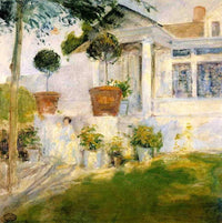 The Portico by John Henry Twachtman — hand-painted architectural oil painting reproduction on canvas