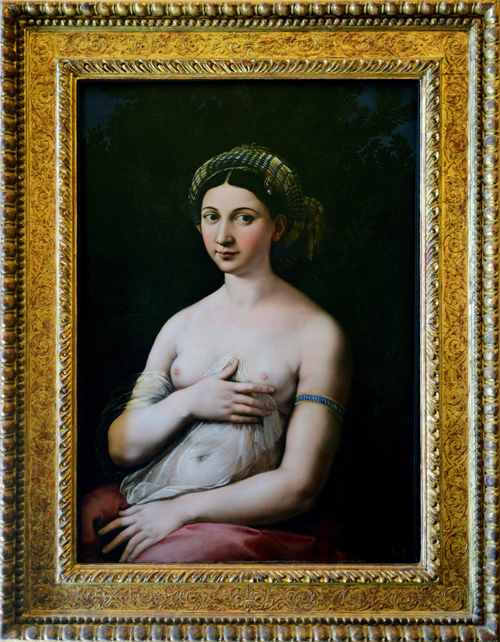 The Portrait of a Young Woman (La Fornarina) by Raphael — hand-painted portrait oil painting reproduction on canvas