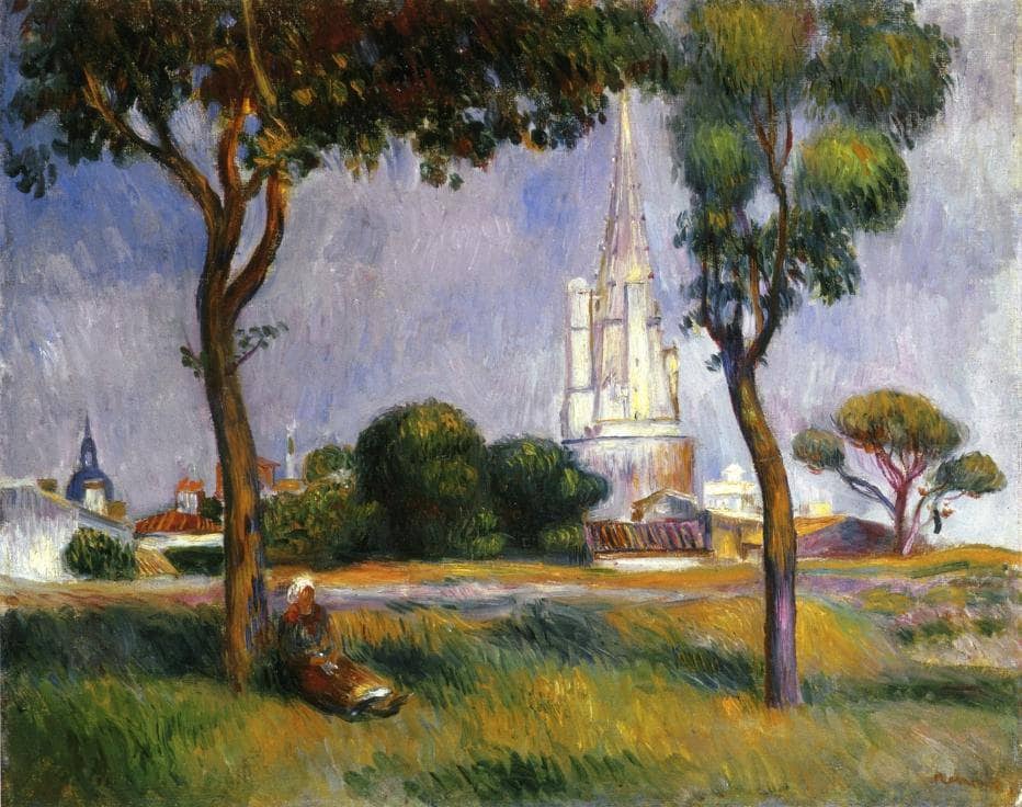 The Powder Magazine at La Rochelle by Pierre-Auguste Renoir — hand-painted botanical oil painting reproduction on canvas